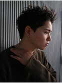 アップバング/短髪/ツイストパーマ/ブリーチ/メンズ/学割