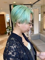 レクタ(recta)&nbsp;刈り上げ前下がりハンサムショートビビットライムグリーン