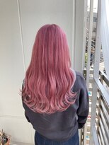 ヘアサロン ガリカ 表参道(hair salon Gallica) 韓国風派手髪ピンクアッシュ/艶髪ウェーブロング