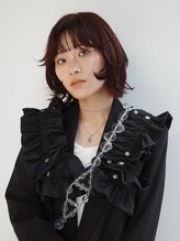 サラビューティーサイト 志免店(SARA Beauty Sight) 20代30代ダークレッドレイヤーボブ★ウリュ