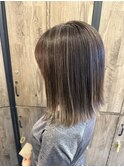大人ナチュラルなツヤ感ストレートボブ