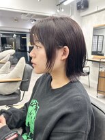 クラン 岡本(Chlan)&nbsp;ラベンダーグレージュ×耳掛け外ハネボブ