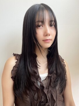 トリッカ シブヤ(TRICCA SHIBUYA) ロングレイヤーミディアムレイヤー艶カラー透明感グレーブルー