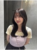 透明感オリーブブラウンカラー