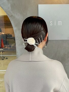 ヘアーブレイス(hair brace) 千葉駅/着物ヘア/大人ガーリー/ダークアッシュ/似合わせカット