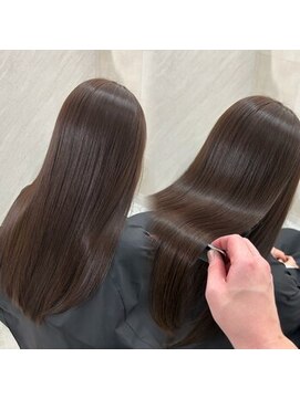 ミヨン なんば店(miyon) 韓国レイヤーカット×暗髪カラー×髪質改善