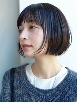 ナック 茶屋町(knack chayamachi)&nbsp;透明感ネイビーブラックの大人ショートボブ