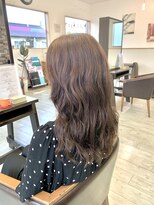 オレンジ(orange)&nbsp;グレージュロング波ウェーブ