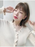 【EMMA】小顔みせ耳掛けボブ シナモンベージュ【MARIA】