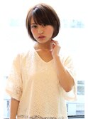 20代30代40代大人可愛いショートスタイル　暗めカラーでも可愛い