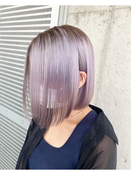 ガルボ ヘアー(garbo hair) #オススメ#ボブ#前下がりボブ#人気#パープルージュ#高知美容室