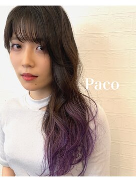 ヘアーズファクトリー パコ(Hair's factory Paco) グラデーションカラーバイオレット