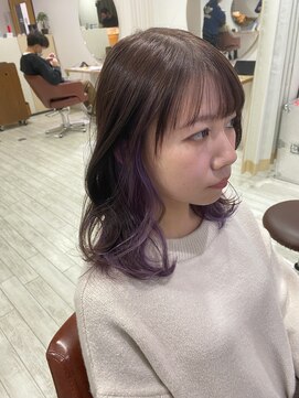 ビードロ 吉祥寺店(vi dro) 【お客様スタイル】インナーカラー×ラベンダー