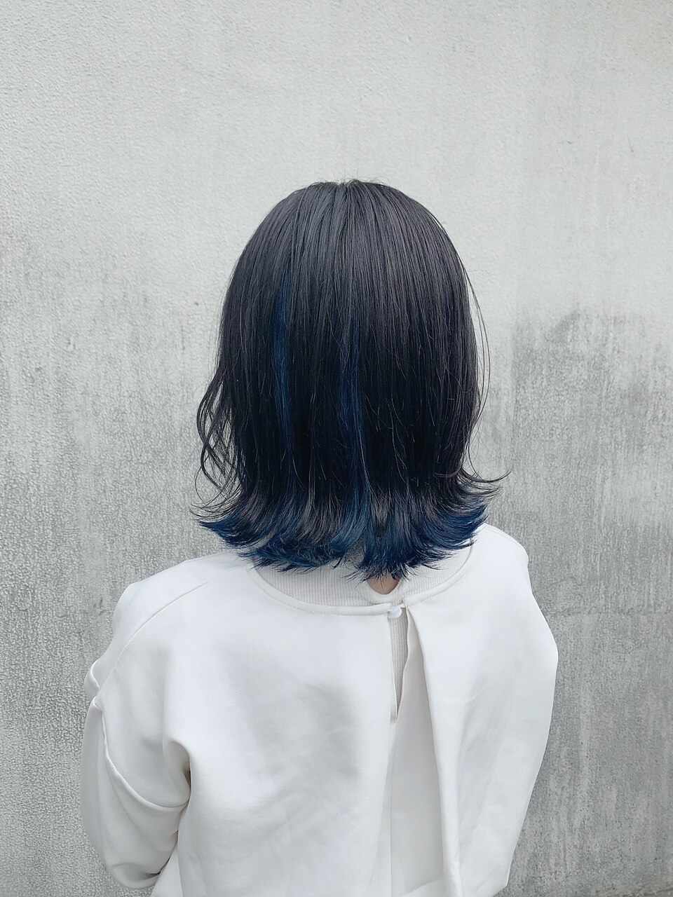 【美品】　山梨学院　インナー　ブルー インナーカラー/青/ブルー/ブリーチ/ダブルカラー/韓国
