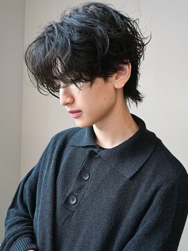 ディッセンバー 神宮前(December) ニュアンスパーマアッシュブラックウルフ波巻きスパイラル渋谷