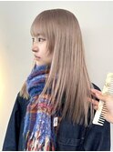 ミルクティーベージュレイヤーインナーカラーグレージュカラー　