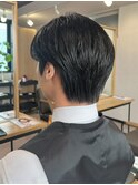 ダウンパーマニュアンスパーマセンターパートコンマヘア髪質改善
