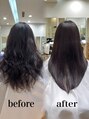パーマ落としラボ アピッシュ 青山(apish)&nbsp;ビフォーアフターです！理想のナチュラルな艶々ストレートに。
