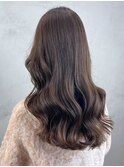 ロング顔周りレイヤー韓国ヘア美髪_ba438071