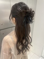 【新宿駅/新宿三丁目/ヘアセット/ハーフアップ/結婚式ヘア】