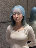 ゼスト フィーノ(ZEST fino)&nbsp;ハイトーンカラー/水色/青/ダブルカラー/ブリーチ2回 /ホワイト