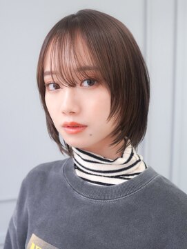 ラフィス ヘアー バンビ 近鉄奈良店(La fith hair bambi) 【La fith】レイヤーカット×シースルーバング×ショートボブ