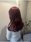 ブリーチ一回　深みボルドーカラー