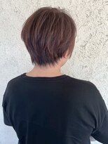 プリモ ココ 鍋島店(Primo coco.)&nbsp;ショートボブ アッシュブラウン 透明感カラー 丸みショート 30代