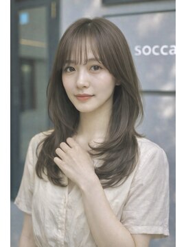ソッカ(socca) 顔まわりレイヤーセミロング