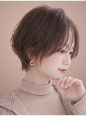 マッシュショート×シースルー前髪