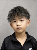キッズメッシュ×波巻きパーマ｜かっこいい男の子