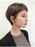 透け感マッシュショート