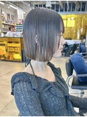 切りっぱなしボブタッセルボブダブルカラーピンクブラウン