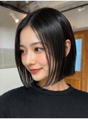 透明感ブラウンの外ハネボブ【西宮北口/ボブ】