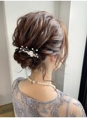 【minami】結婚式ヘアセット/ローシニヨン/ ゆる巻き/アレンジ