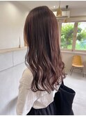 ゆる巻き×pink brown
