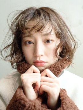 アルバム 銀座(ALBUM GINZA) ゆるふわボブ_チェリーブラウンフェミニンロング_79092