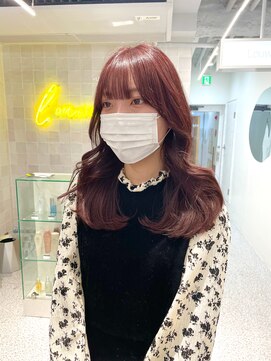 ローウェ 渋谷(Louwe) 大人気ブリーチなしピンクブラウン♪