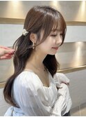 お顔まわりカット ミニクリップアレンジで可愛く 学割U24