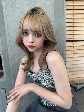 ロンド マーレ 天神大名店(Lond mare) ピンクブラウン/暖色カラー/カシスピンク/韓国ヘア/顔周りカット