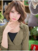 外国人風大人ハイライトゆるふわ前下がりボブc5大宮20代30代40代