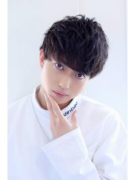 ソイクフ(SOY KUFU) MEN’S HARE アッシュブラックマッシュパーマ