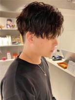 ザ マイル(The mile)&nbsp;束感波巻きパーマツーブロックマッシュメンズカット