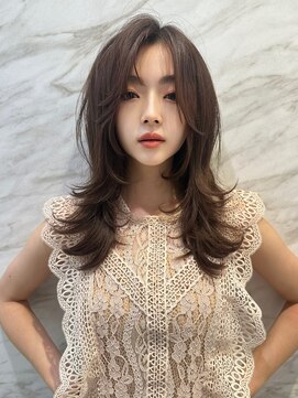 ロンド ルージュ 銀座店(Lond rouge) 簡単スタイリングヘアセンターパートゆるふわロングハイレイヤー