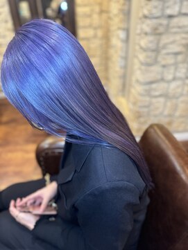 シャル 町田(shalu) バイオレットカラー／パープルカラー/ブリーチあり/10代20代