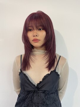 シークネクスト 八王子(SeeK NEXT) レイヤーカット/フェイスレイヤー/暖色カラー/レッドカラー