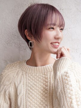 カライング(ing) 大人可愛い20代30代40代黒髪前下がりひし形小顔ボブ丸みショート