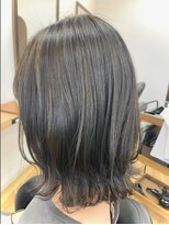 モーラ 鳳店(MOLLA)&nbsp;ハイライト　アッシュベージュ　外はね