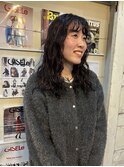 赤髪パーマ