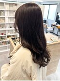 レッドブラウンボルドーカラー＊ブリーチなし暗め暖色カラー